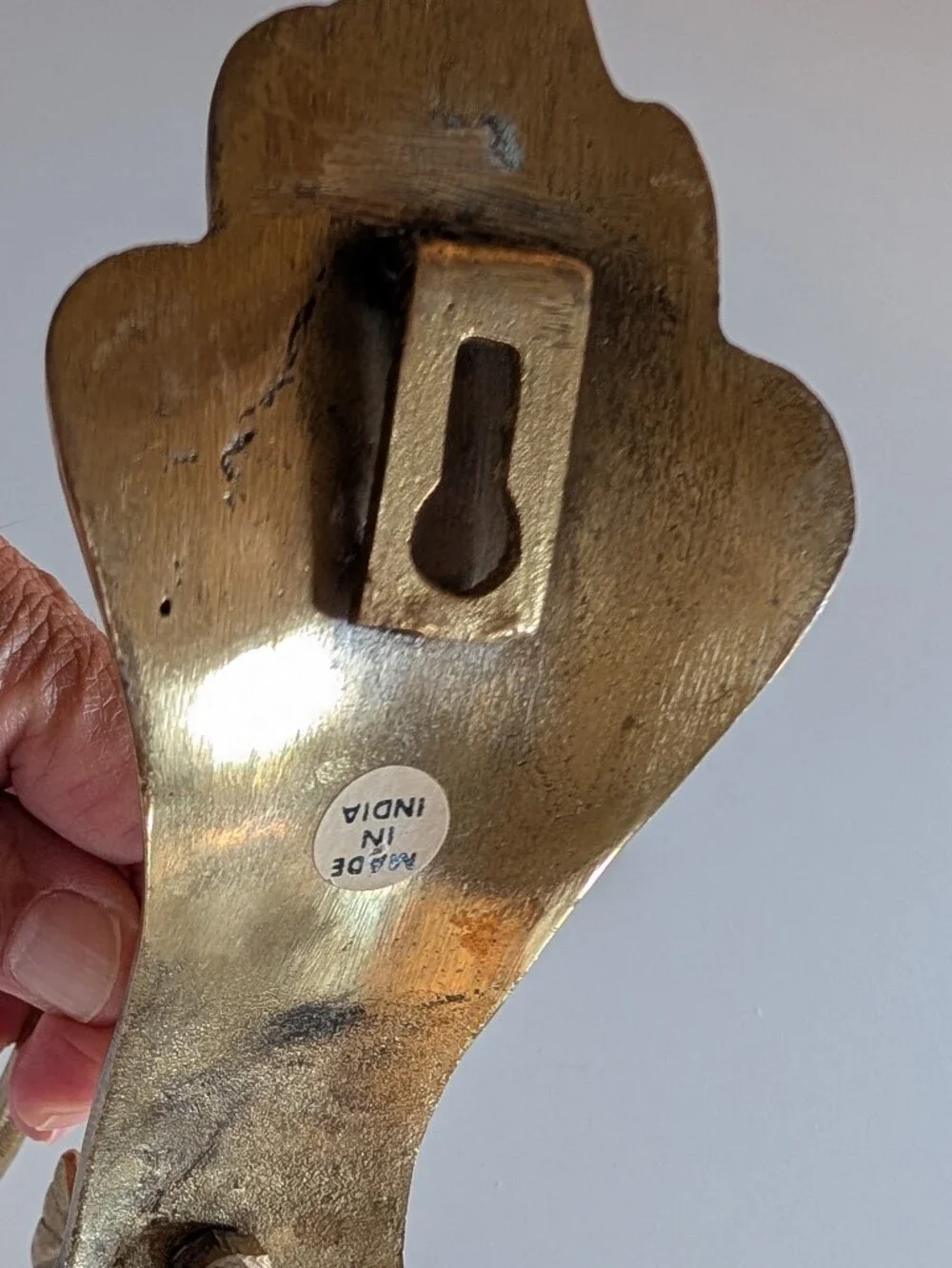 Solid Brass VINTAGE Candle Wall Sconce